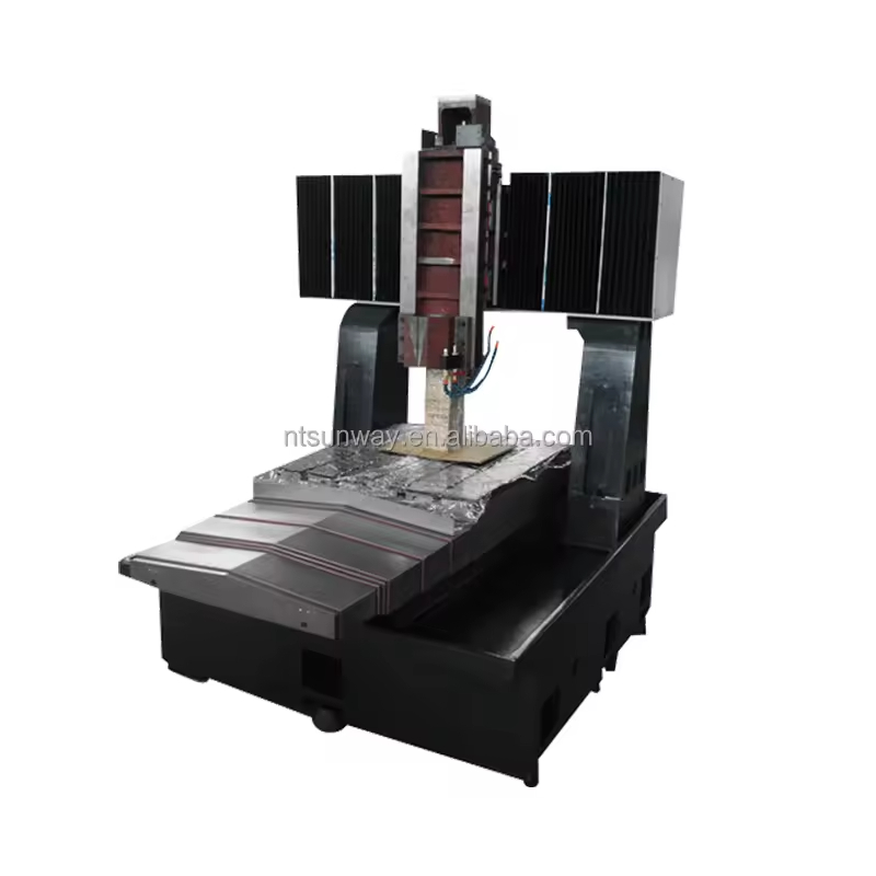 Centro de fresadora y grabado CNC para pórtico de material de procesamiento de hierro fundido de acero inoxidable metálico DX-1080